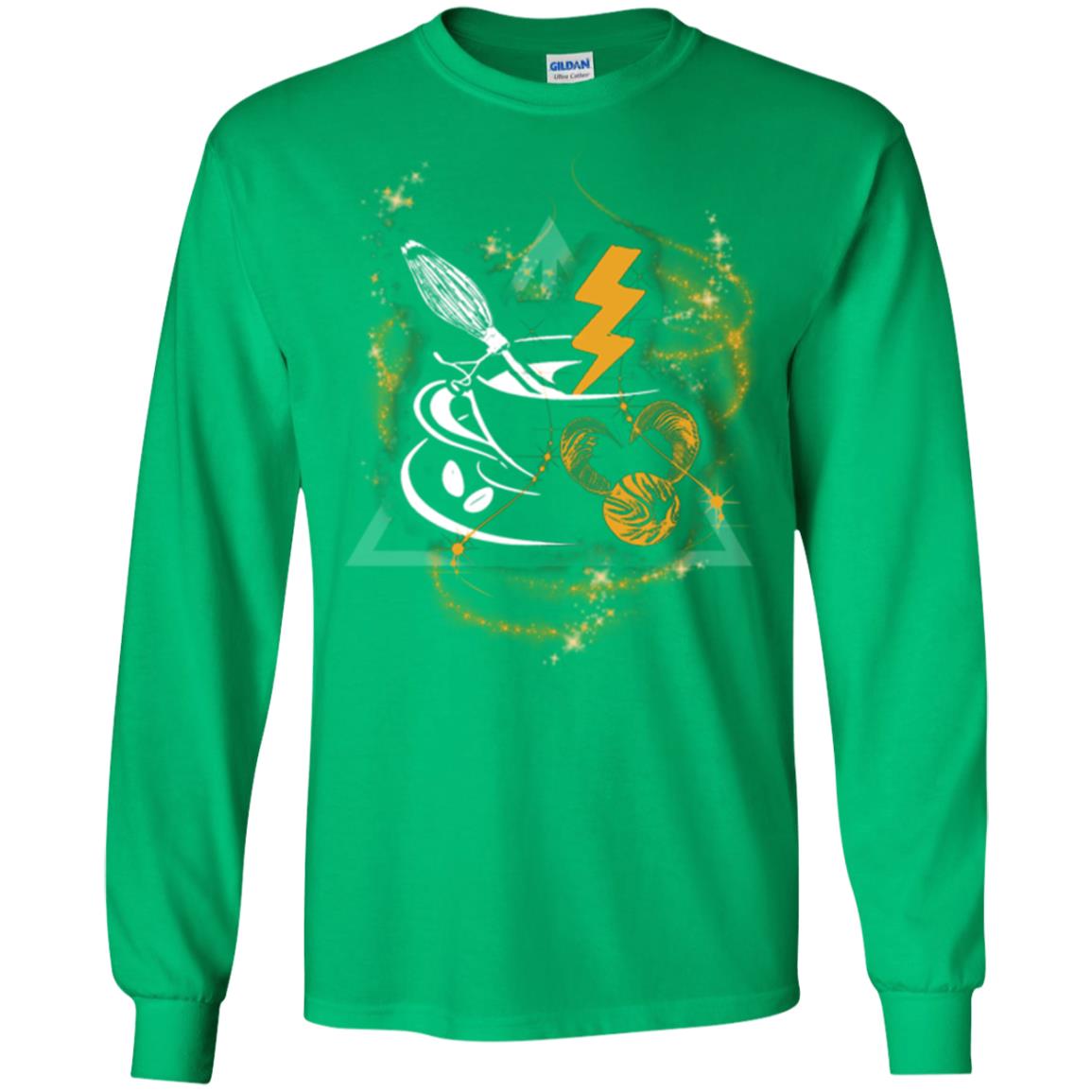 Harry Potter Coffee Movie Fan T-shirt Irish Green