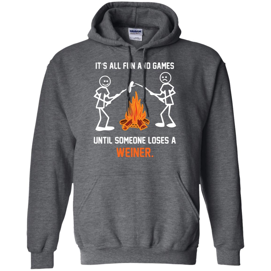 Camper T-shirt It’s All Fun And Games Until Someone Loses A Weiner Dark Heather