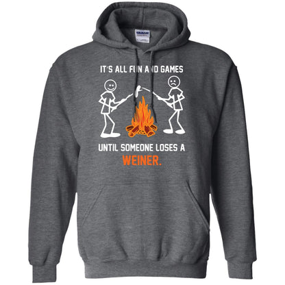 Camper T-shirt It’s All Fun And Games Until Someone Loses A Weiner Dark Heather