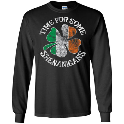 Time For Some Shenanigans St. Patrick_s Day T-shirt Black