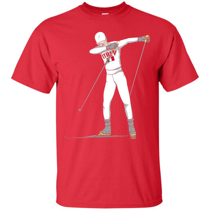 Italy Dabbing Skier Shirt Red