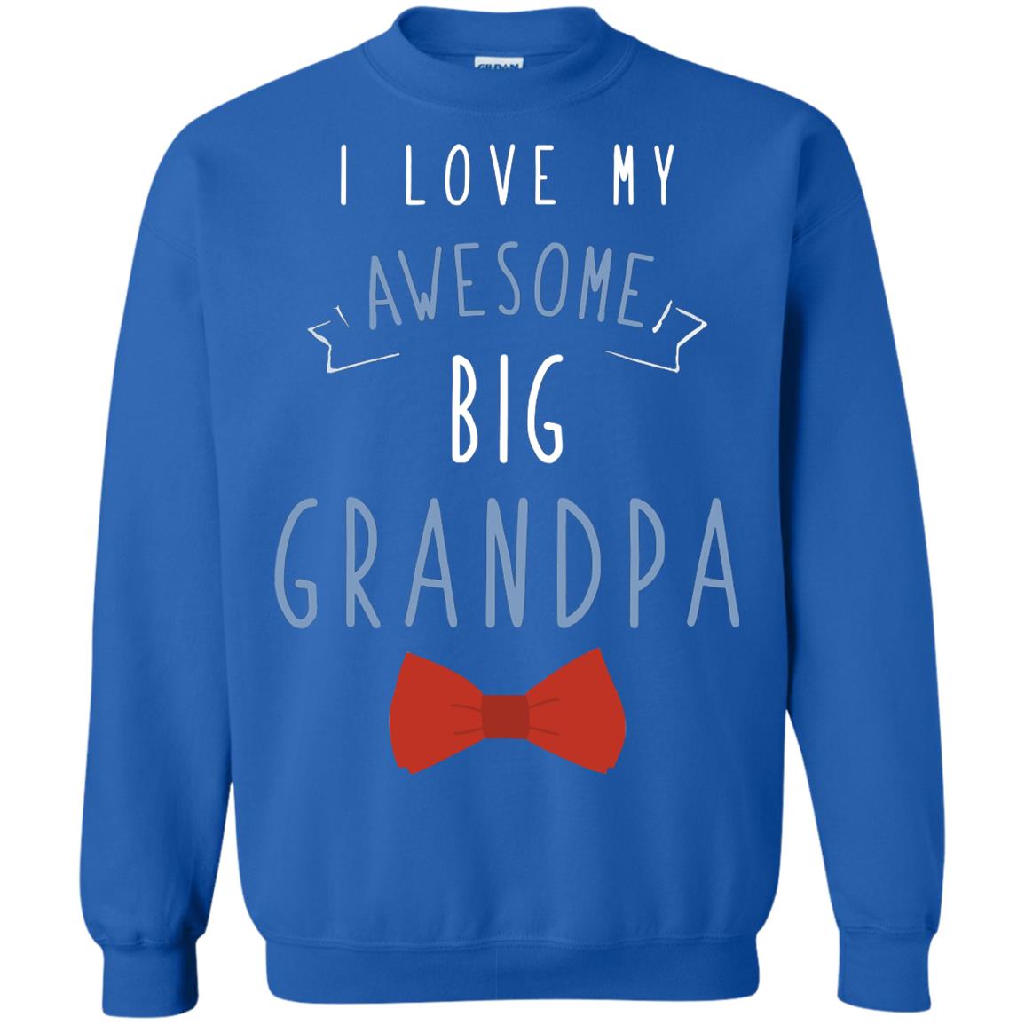 I Love My Awesome Big Grandpa Grandkid Grandson Granddaughter Shirt Royal