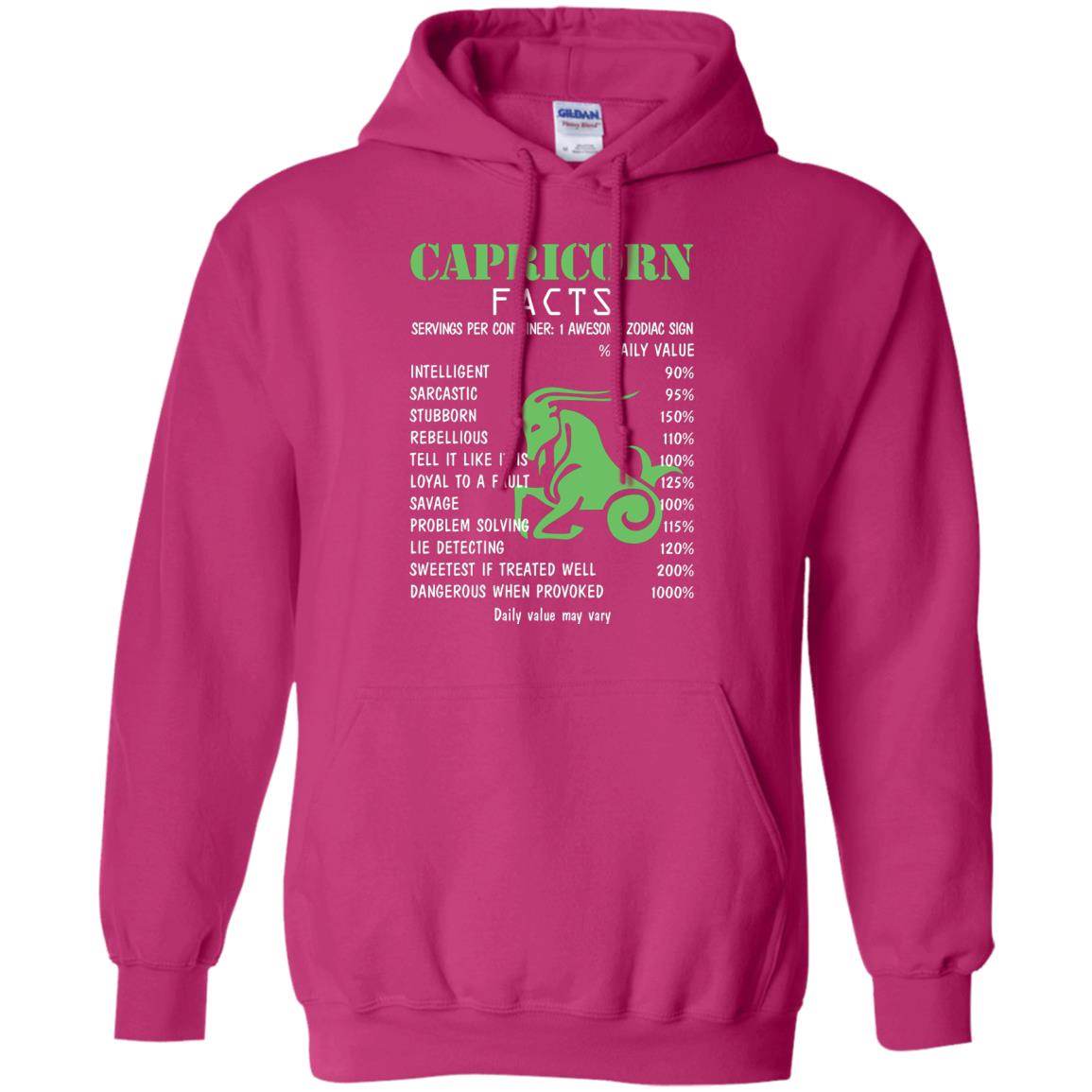 Capricorn Facts 1 Awesome Zodiac Sign Gift Shirt For Capricorn Horoscope Heliconia