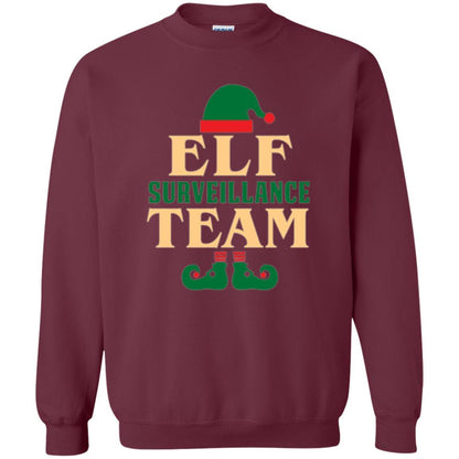 Christmas T-shirt Elf Surveillance Team T-shirt Maroon