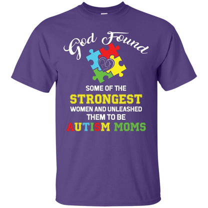And Unleashed Them To Be Autism Moms Autism Shirt For Mom Purple