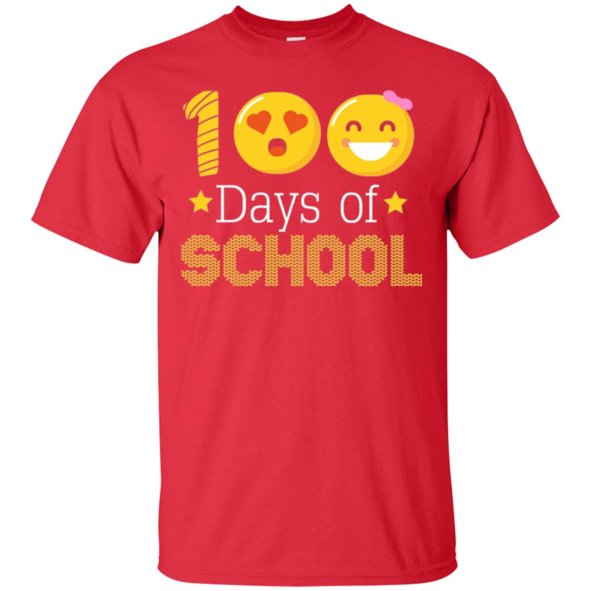 Teacher T-shirt 100 Days Of School T-shirt Red
