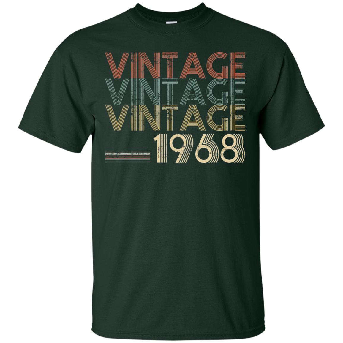 Retro Classic Vintage Born In 1968 50th Birthday T-shirt Forest