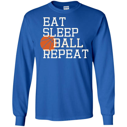 Basketball T-shirt Eat Sleep Basketball Repeat Royal