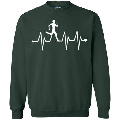 Running T-shirt Athletics Heartbeat Pulse Forest Green