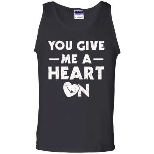 Funny Valentine_s Day Saying T-shirt You Give Me A Heart On Black