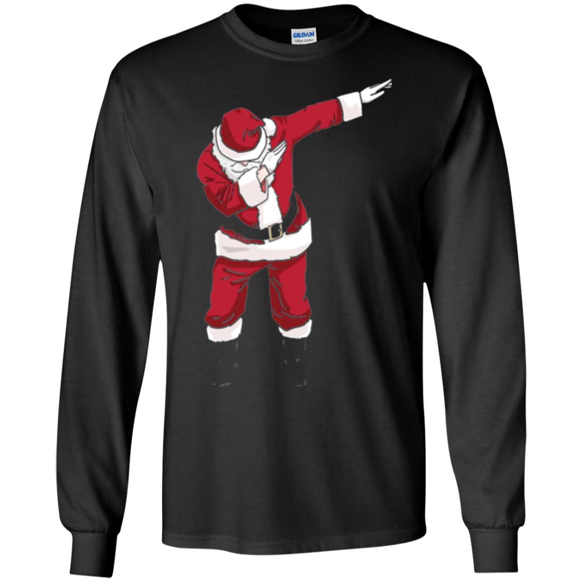 Christmas T-shirt Dabbing Santa Black