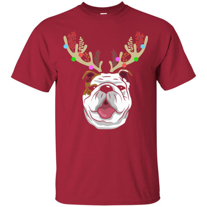 Dog Lovers T-shirt Funny Bulldogs With Antlers Cardinal