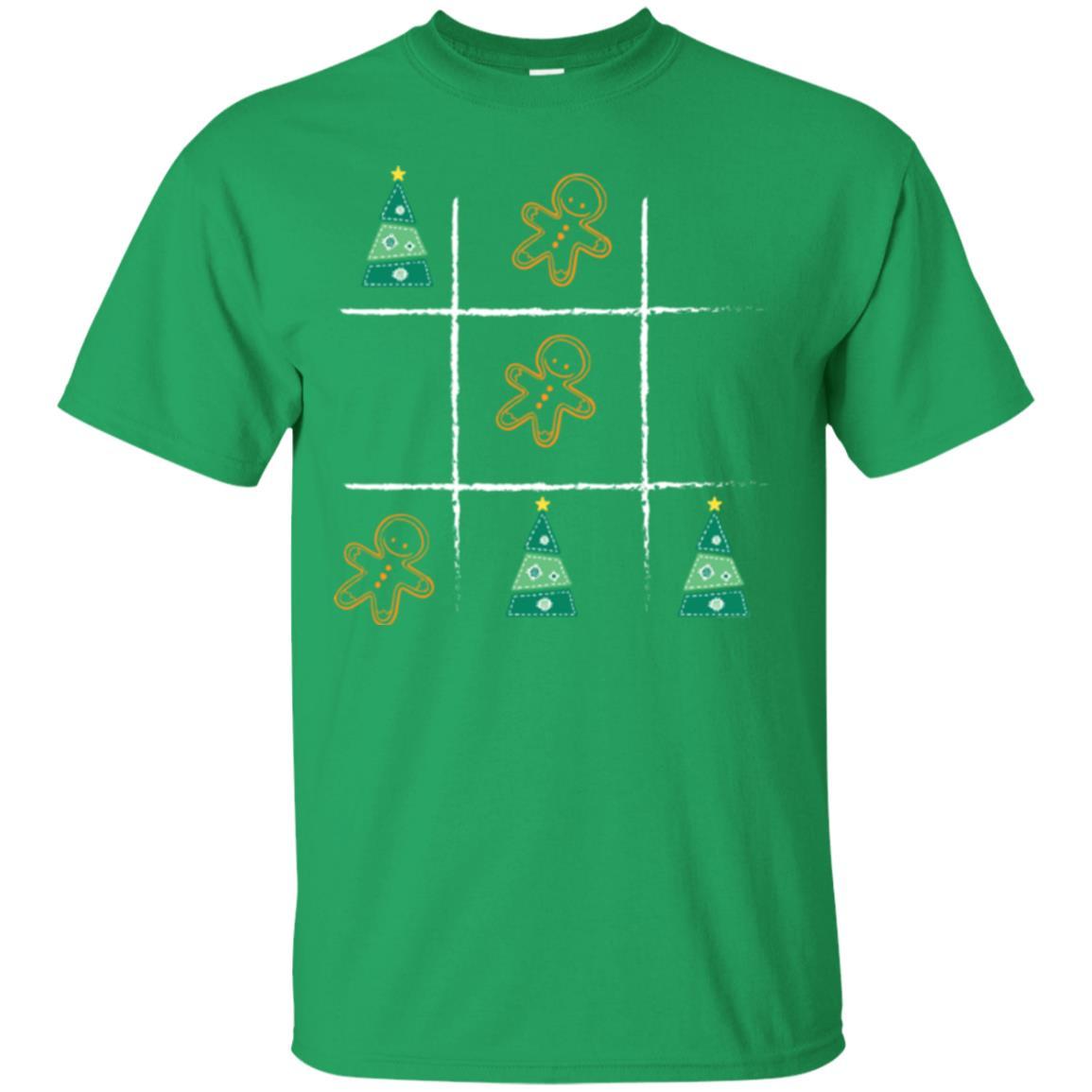 Christmas T-shirt Tic Tac Toe Board Game Irish Green