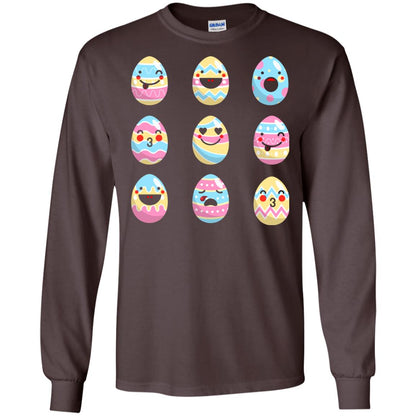 Egg Emoji Easter Happy Egg Hunt For Kids T-shirt Dark Chocolate
