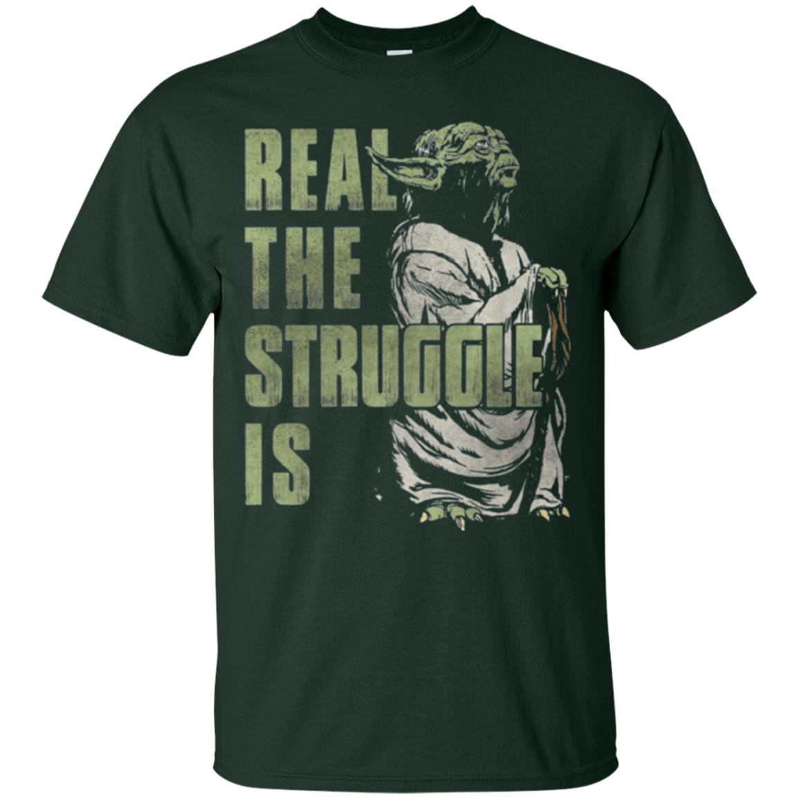 Real The Struggle Is T-shirt Forest Green