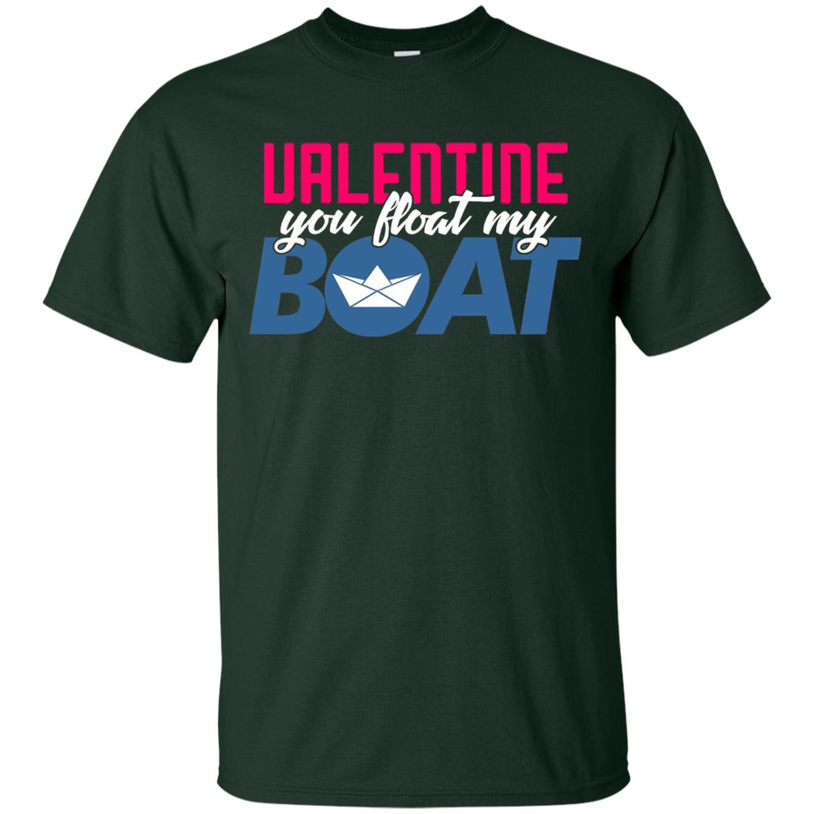 Love Day Couple T-shirt Valentine You Float My Boat Forest Green