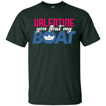 Love Day Couple T-shirt Valentine You Float My Boat Forest Green