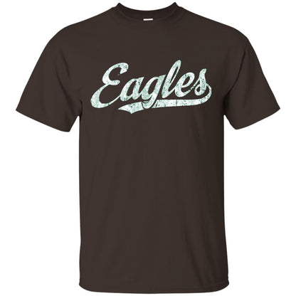 Eagles Mascot T-shirt Vintage Sports Name Dark Chocolate