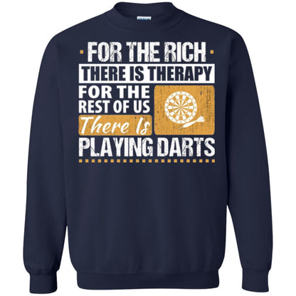 Dart Game T-shirt For The Rich There Is Therapy Playing Darts Navy