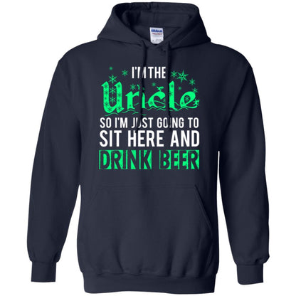 Uncle T-shirt I_m Just Going To Sit Here And Drink Beer Navy