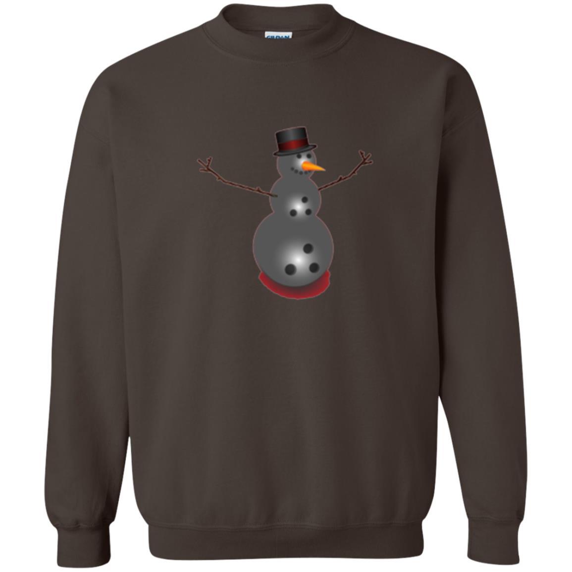 Christmas T-shirt Bowling Ball Snowman Dark Chocolate