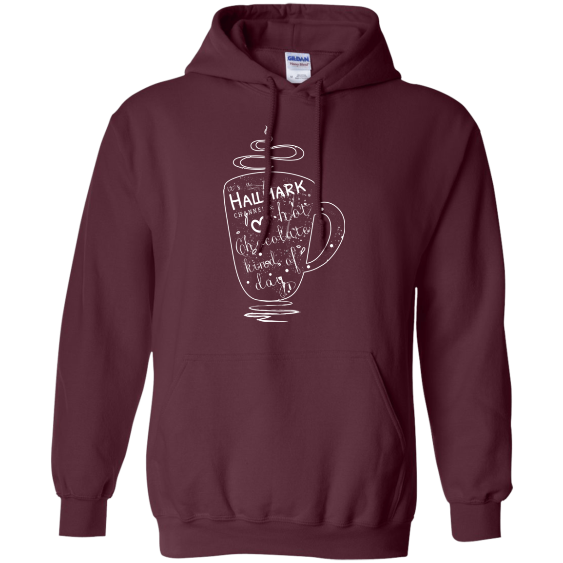 Christmas T-shirt It's A Hallmark Hot Chocolate Kind Of Day Maroon