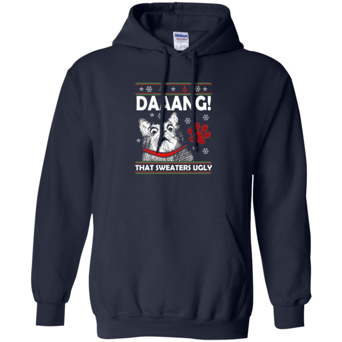 Christmas Cat T-shirt Daaang That Sweaters Ugly Navy