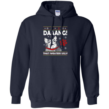 Christmas Cat T-shirt Daaang That Sweaters Ugly Navy
