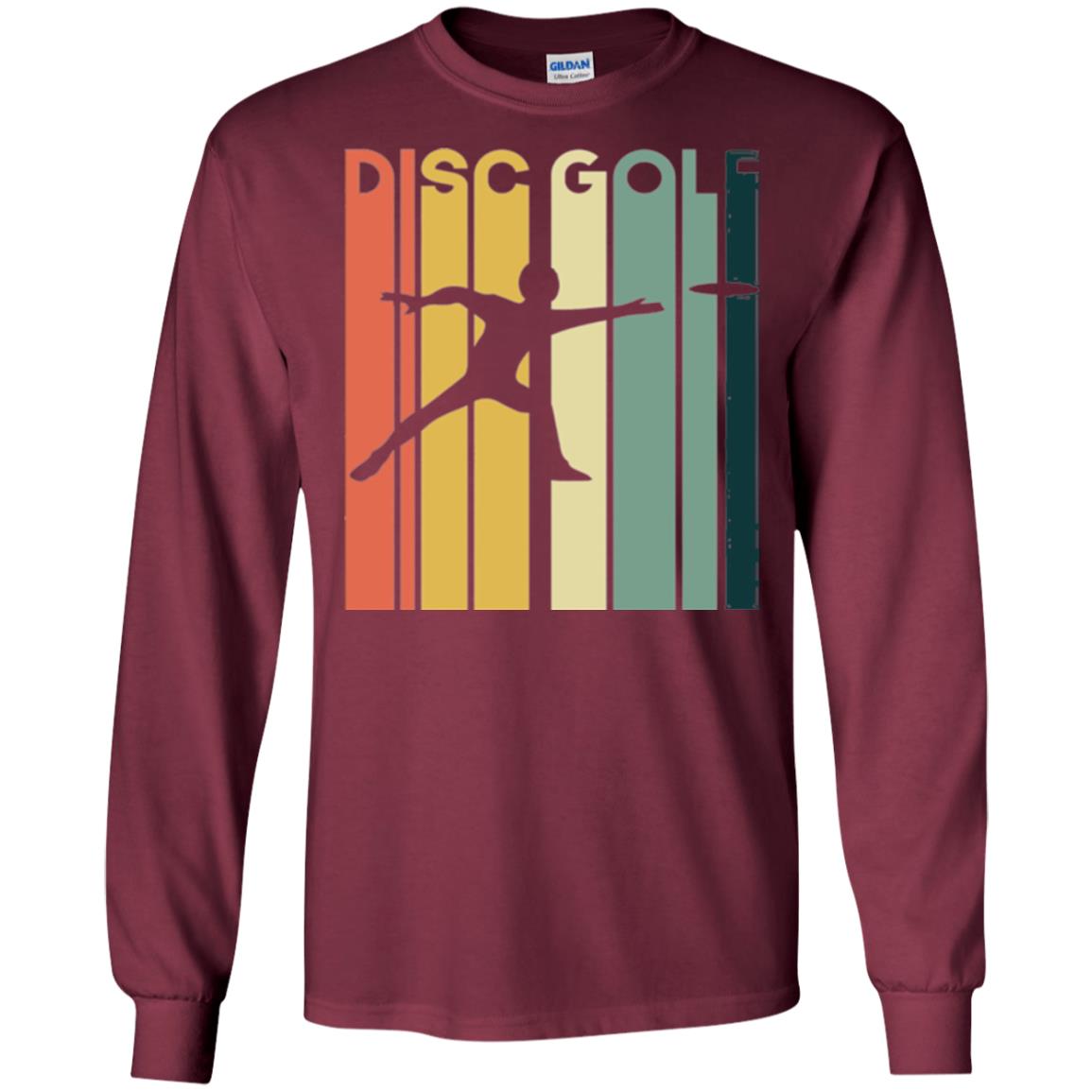 Disc Golf Retro Vintage T-shirt Maroon