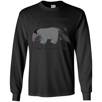 Cartoon T-shirt Could Be Worse Not Sure How But It Could Be Black