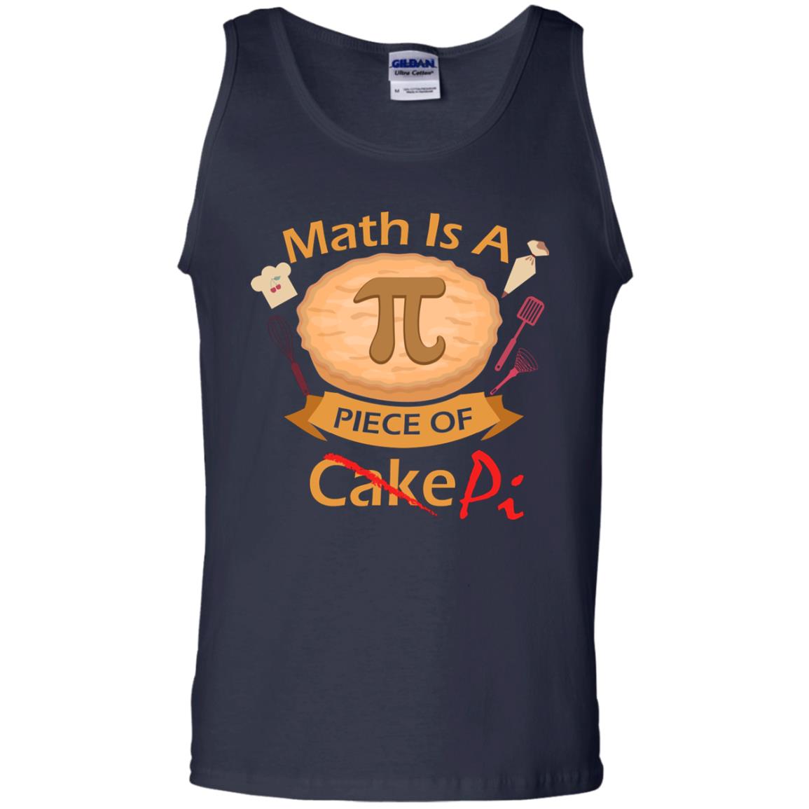 Math Is A Piece Of Pi Funny Pi Day T-shirt For Math Lover Navy