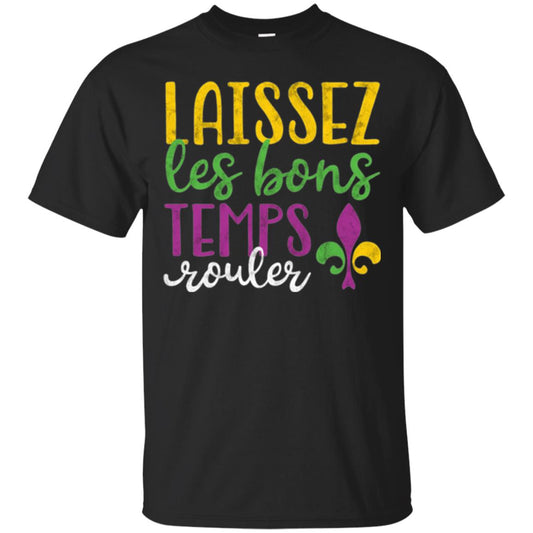 Mardi Gras T-shirt Laissez Les Bons Temps Rouler Black