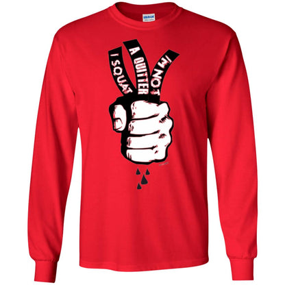 Fitnoquit T-shirt Im Not A Quitter Im Squat Gym Red