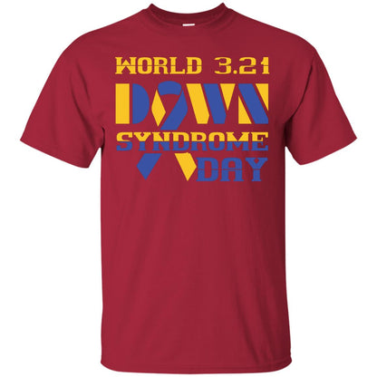 World 3.21 Down Syndrome Day Gift Shirt For Men Or Women Cardinal
