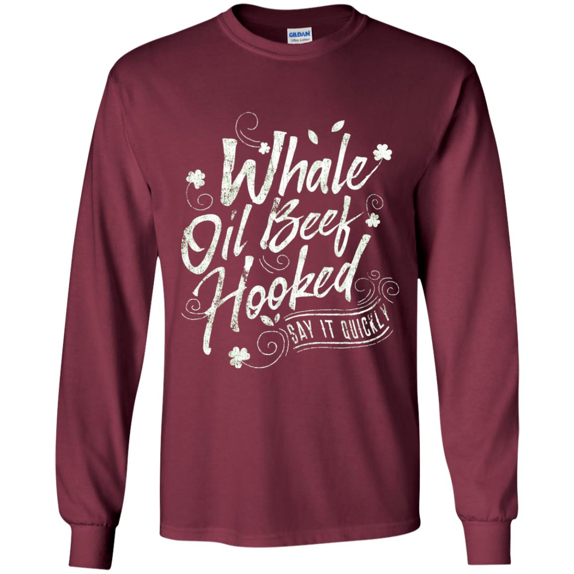 Whale Oil Beef Hooked T-shirt Maroon