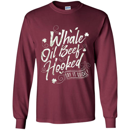 Whale Oil Beef Hooked T-shirt Maroon