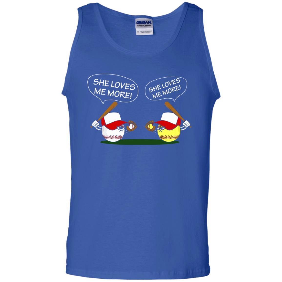 She Loves Me More Baseball Or Softball Shirt Royal