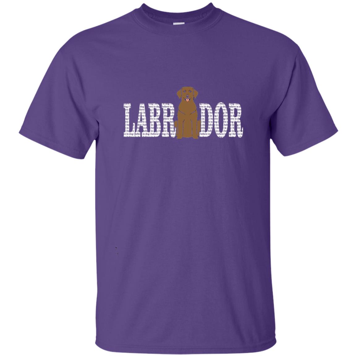 I Believe In Dog Chocolate Labrador Retriever Lover T-shirt Purple