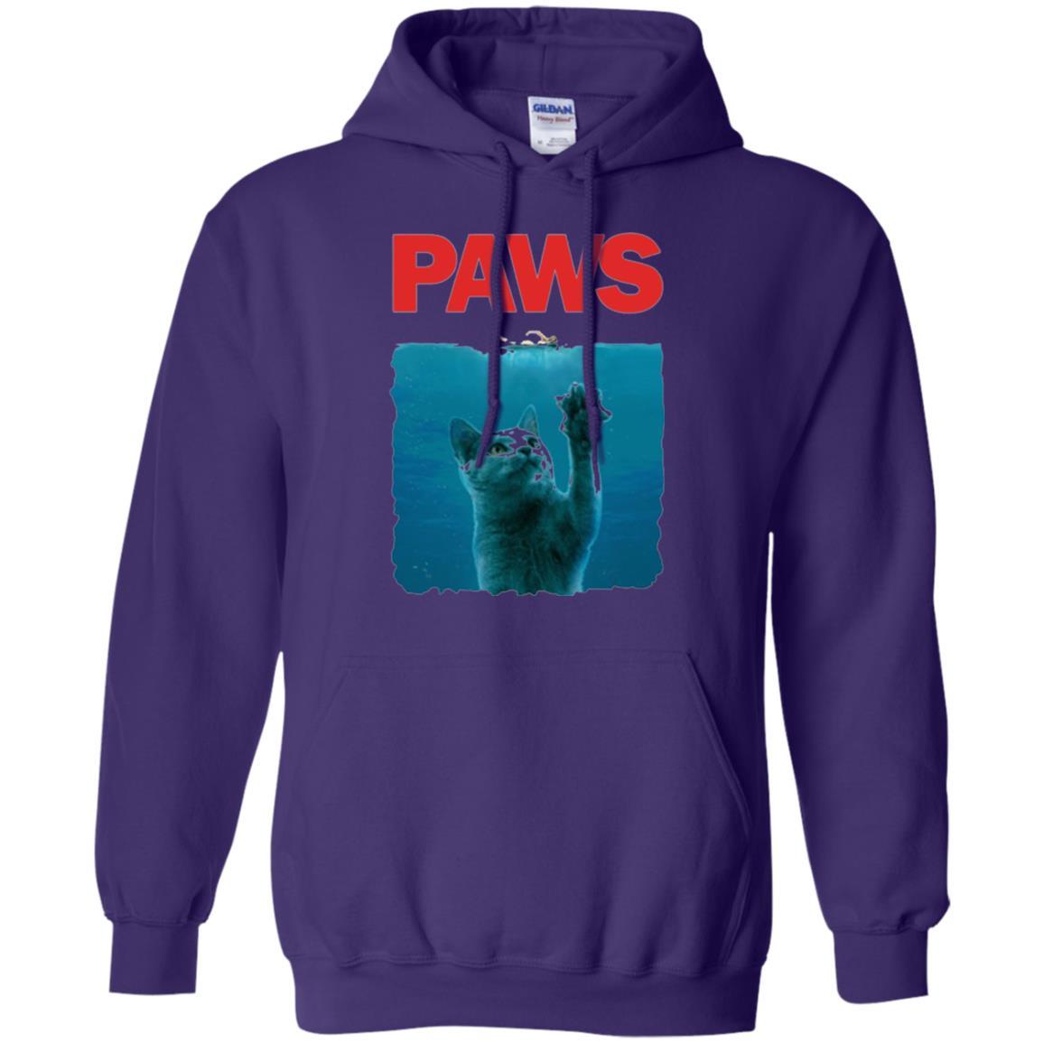 Cat Lover T-shirt Paws Kitten Meow Parody Purple