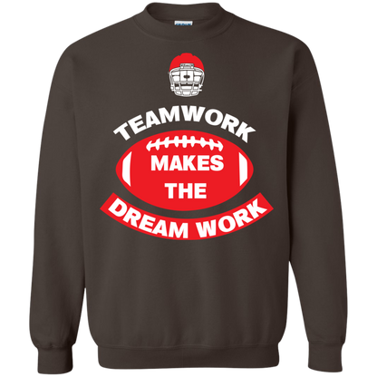 Football T-shirt TeamWork Makes The Dreamwork Dark Chocolate