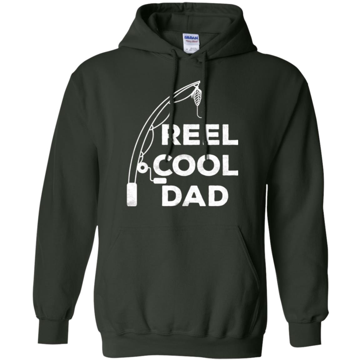 Fisherman T-shirt Reel Cool Dad Forest Green