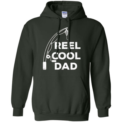 Fisherman T-shirt Reel Cool Dad Forest Green