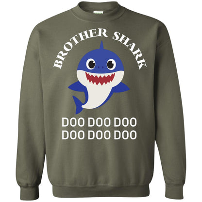 Brother Shark Family Shark Shirt Military Green