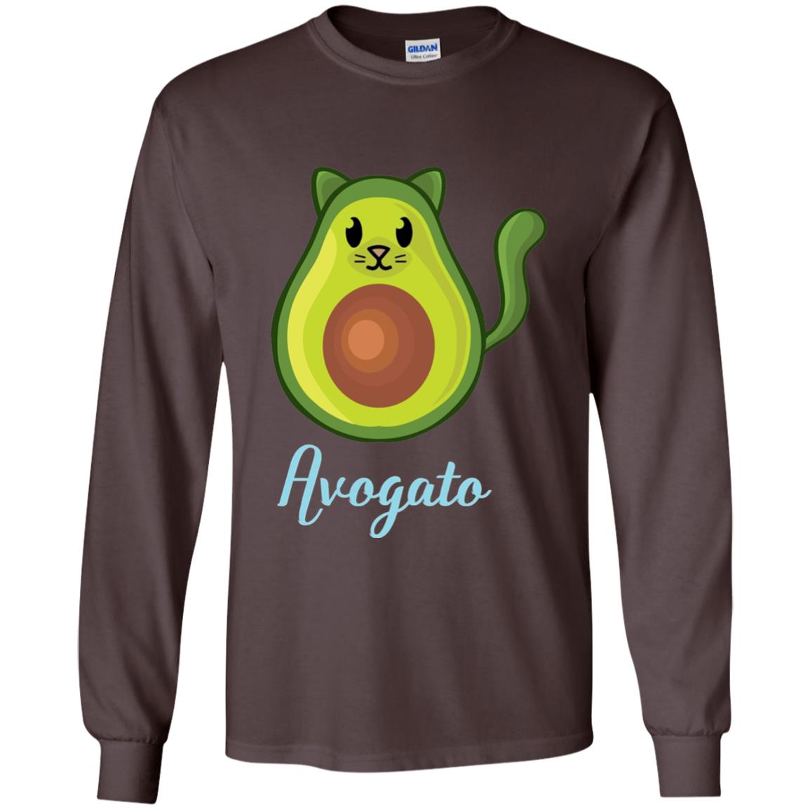 Avogato Avocado Cat Funny Avocato T-shirt Dark Chocolate