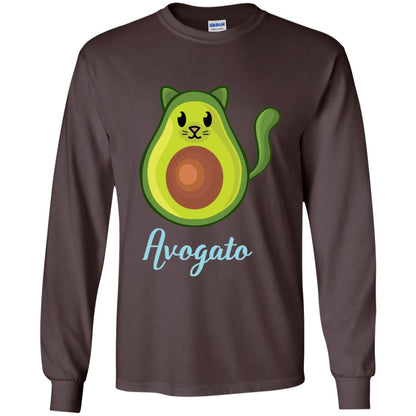 Avogato Avocado Cat Funny Avocato T-shirt Dark Chocolate