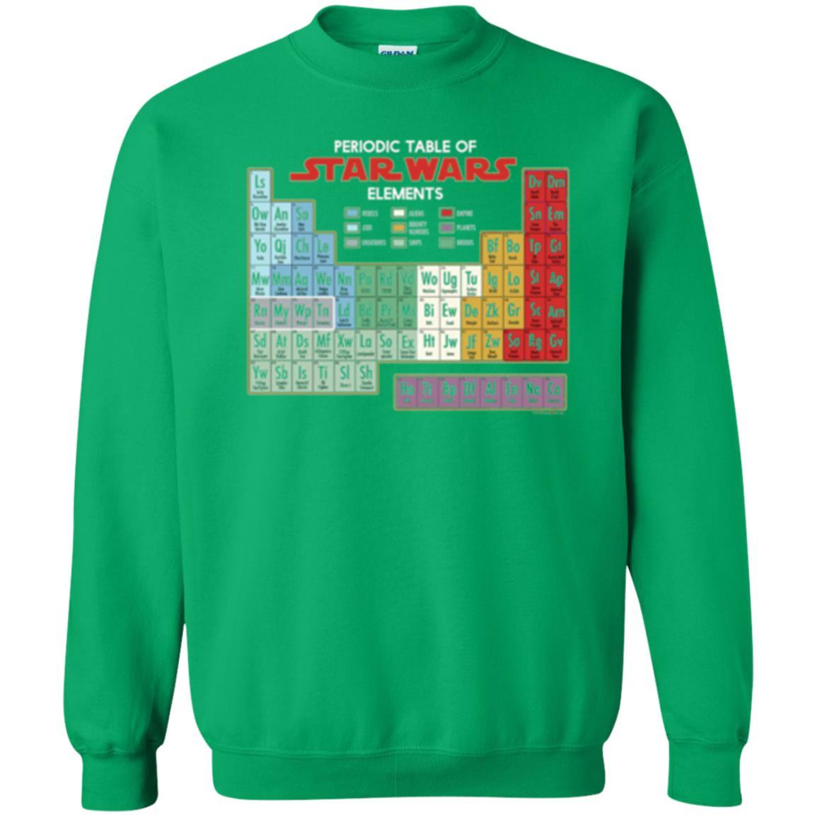 Film T-shirt Star Wars Periodic Table Of Elements Graphic Irish Green