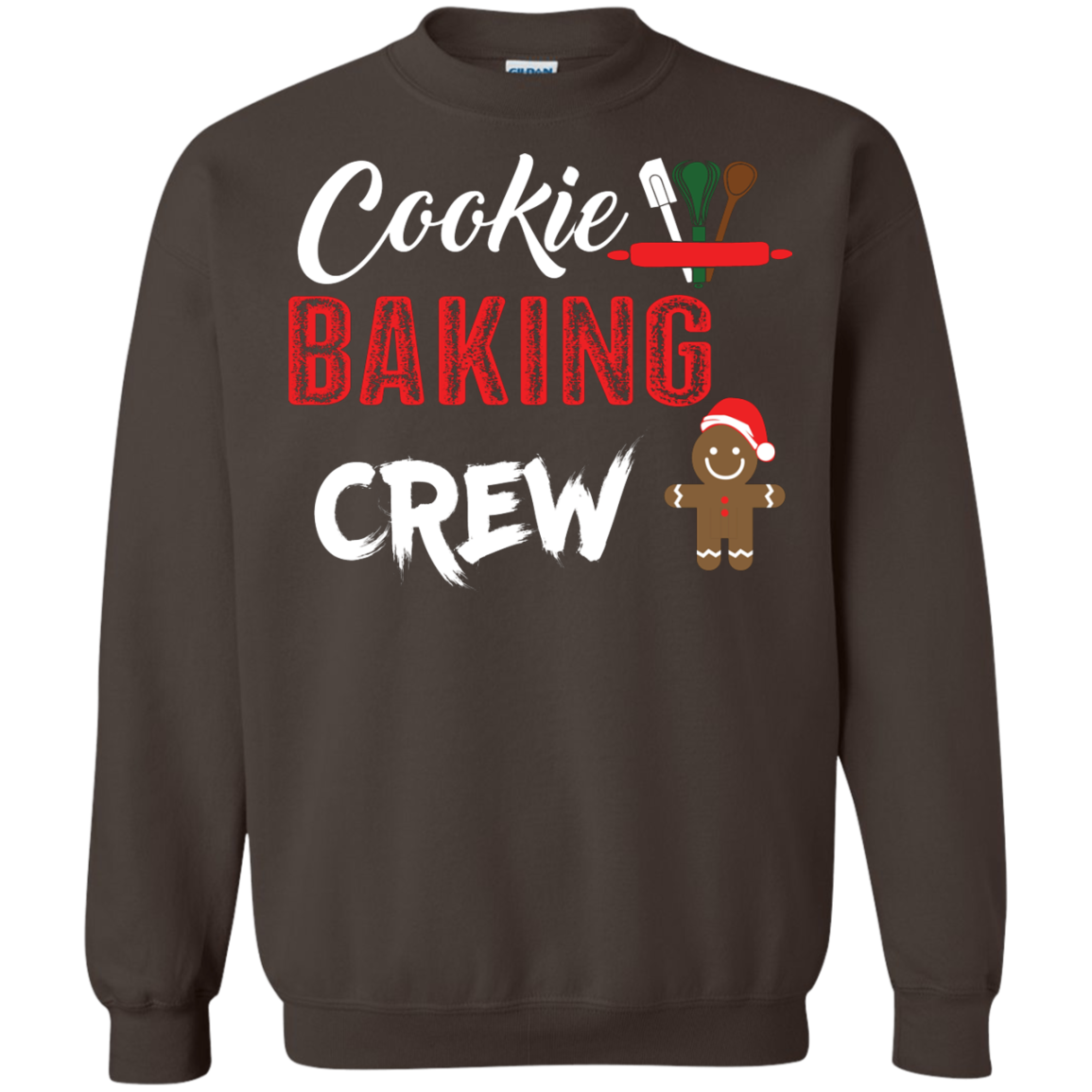 Christmas T-Shirt Cookie Baking Crew Dark Chocolate