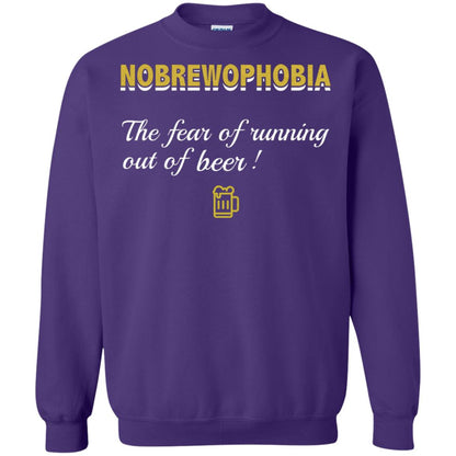 Nobrewophobia The Fear Of Running Out Of Beer Shirt Purple