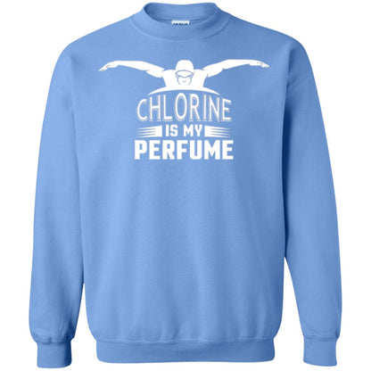 Swimmer T-shirt Chloring Is My Perfume T-shirt Carolina Blue
