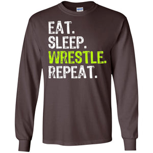 Wrestling T-shirt Eat Sleep Wrestle Repeat